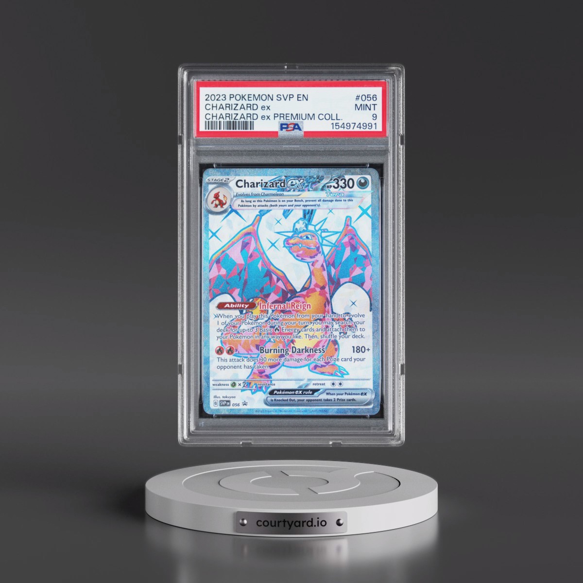 2023 Pokémon Svp EN-SV Black Star Promo #056 Charizard EX - Holo Charizard EX Premium Collection (PSA 9 MINT)