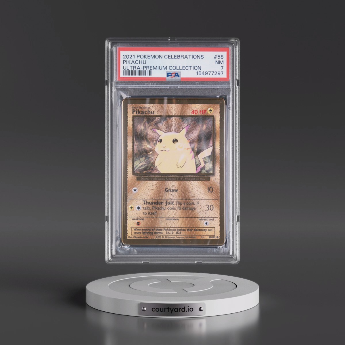 2021 Pokémon Celebrations Ultra-Premium Collection #58 Pikachu (PSA 7 NM)