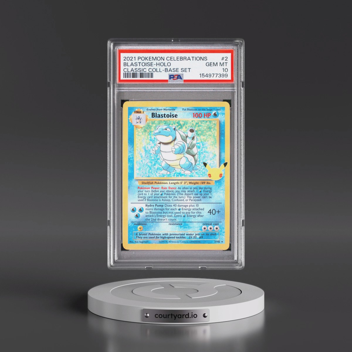 2021 Pokémon Celebrations Classic Collection #2 Blastoise - Holo (PSA 10 GEM MINT)