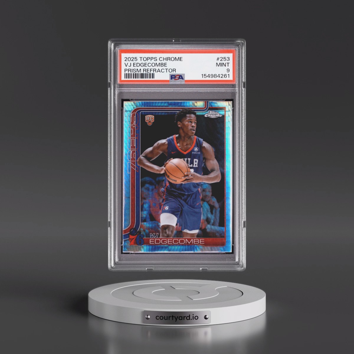 2025 Topps Chrome VJ Edgecombe - Prism Refractor #253 PSA 9