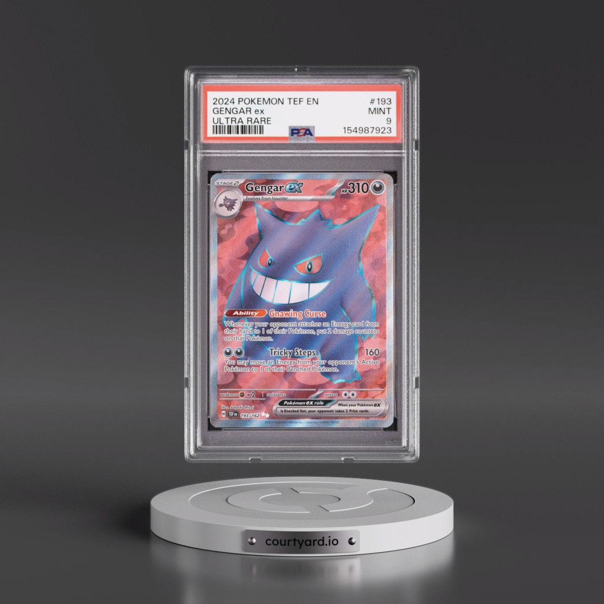 2024 Pokémon Tef EN-Temporal Forces #193 Gengar EX - Holo Ultra Rare (PSA 9 MINT)