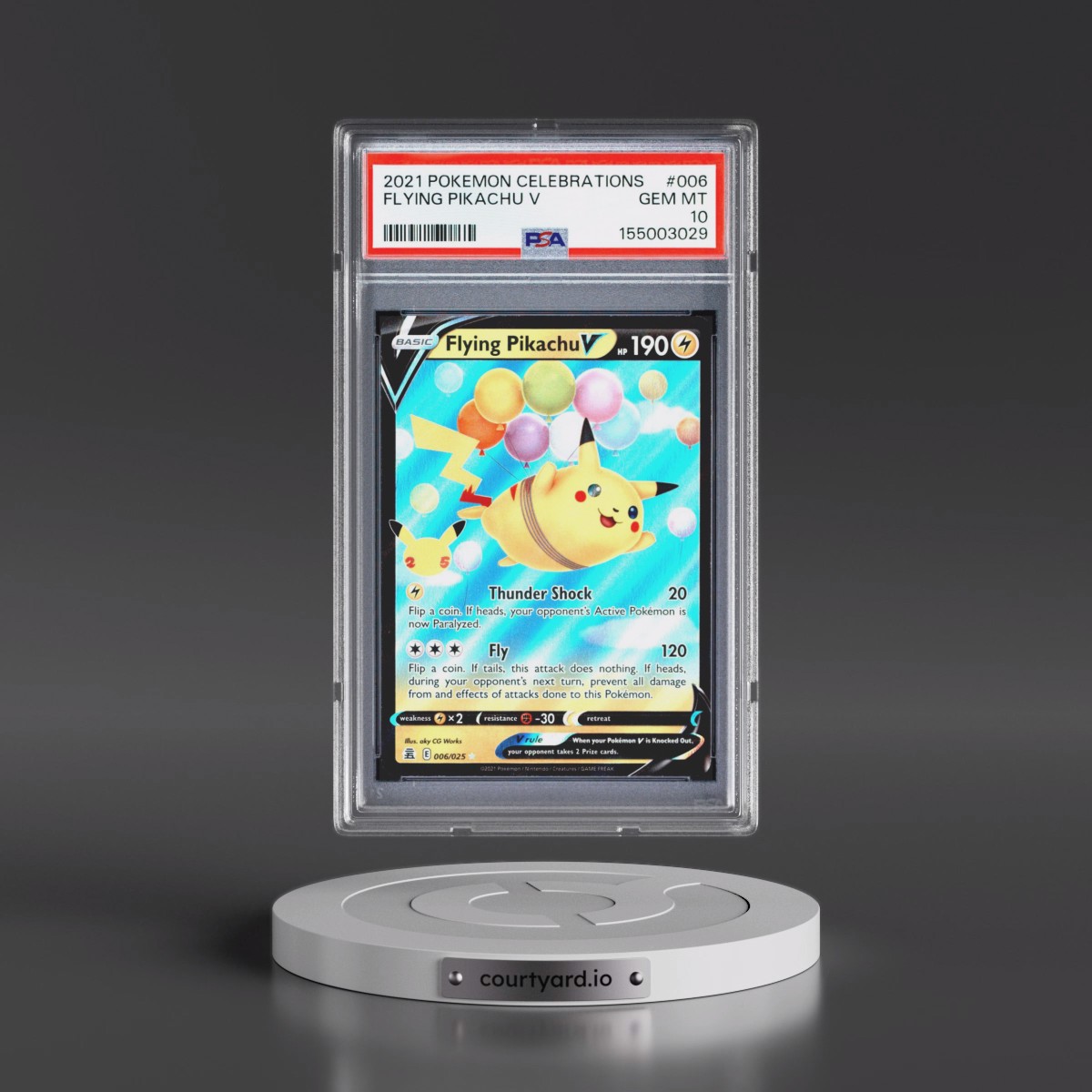 2021 Pokémon Celebrations #006 Flying Pikachu V - Holo (PSA 10 GEM MINT)