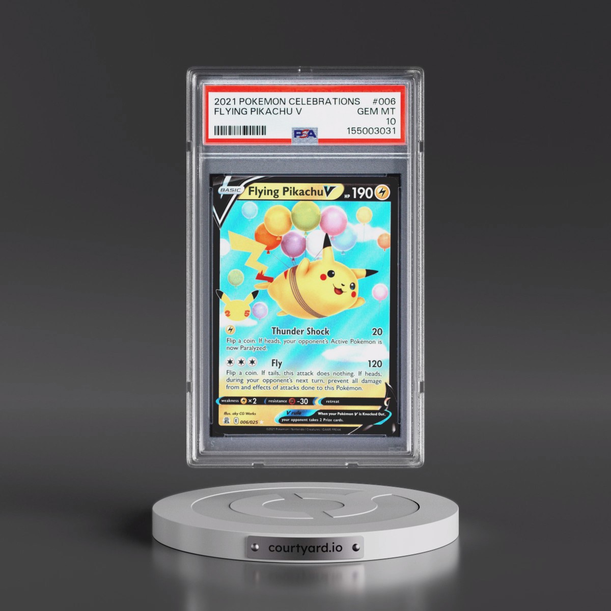 2021 Pokémon Celebrations #006 Flying Pikachu V - Holo (PSA 10 GEM MINT)