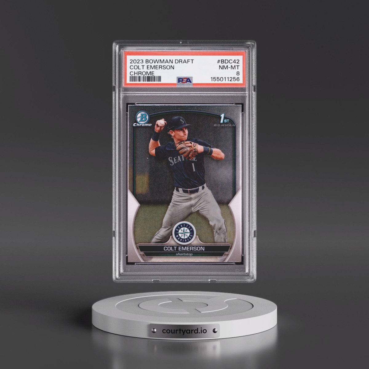 2023 Bowman Draft #BDC42 Colt Emerson - Chrome (PSA 8 NM-MT)