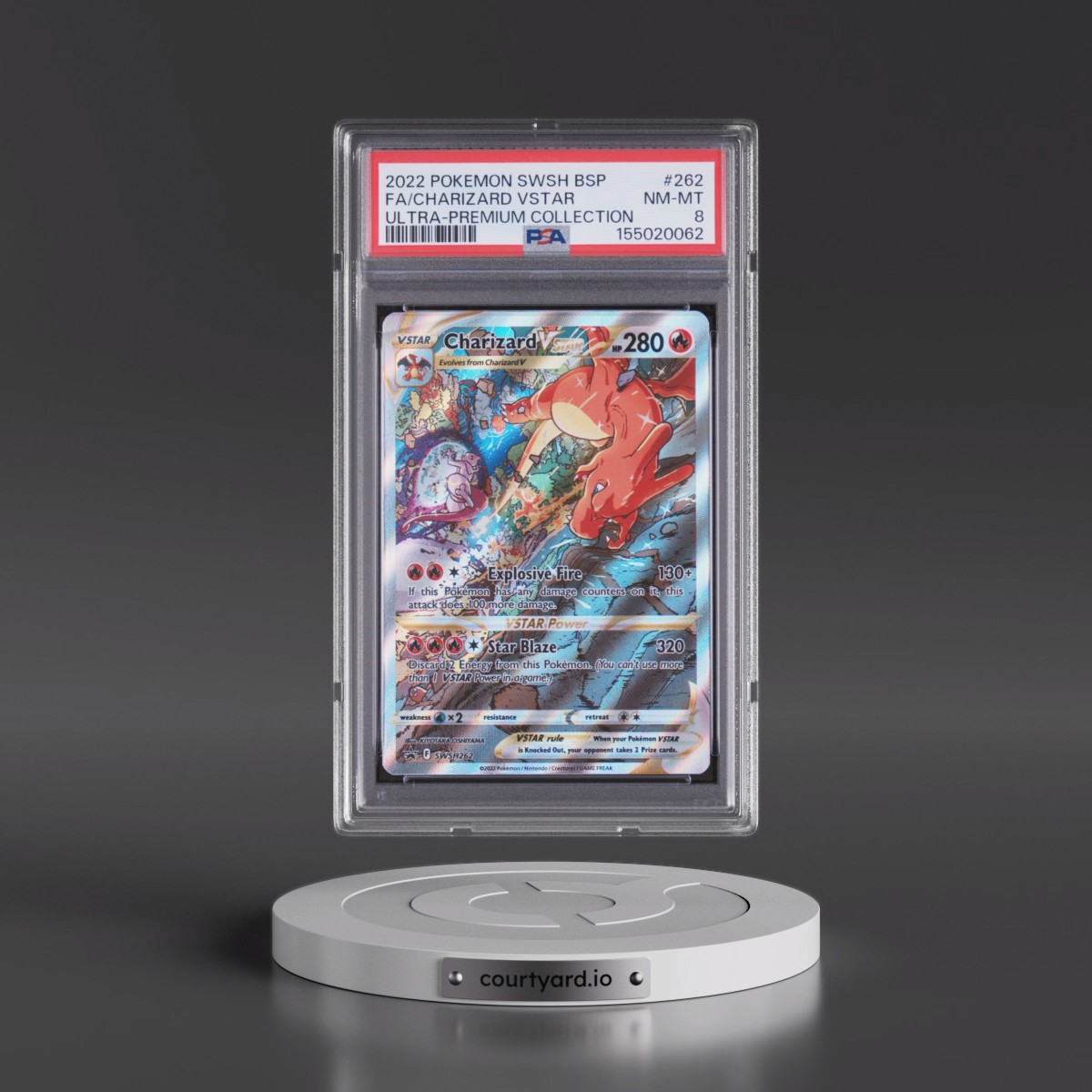 2022 Pokémon Swsh Black Star Promo #262 Charizard Vstar - Full Art Sword & Shield Ultra-Premium Collection-Charizard (PSA 8 NM-MT)
