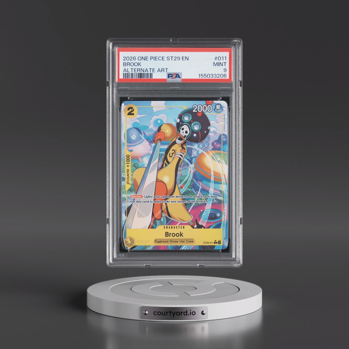 2026 One Piece Starter Deck ST29-Egghead #011 Brook - Alternate Art (PSA 9 MINT)