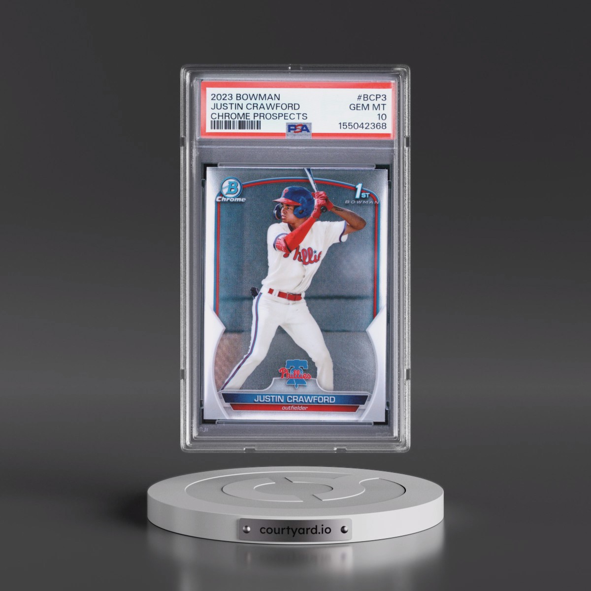 2023 Bowman Chrome Prospects #BCP3 Justin Crawford (PSA 10 GEM MINT)
