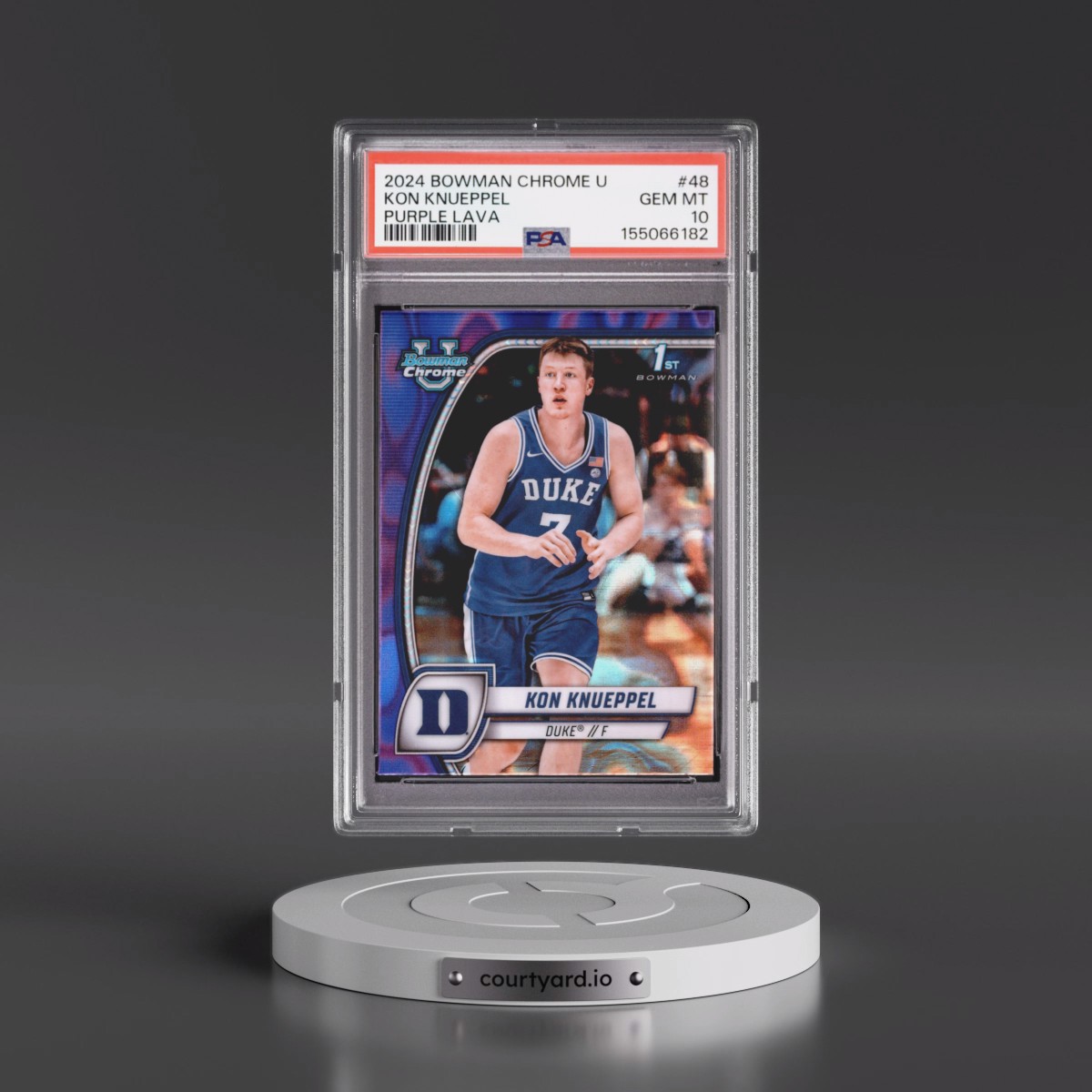 2024 Bowman Chrome University #48 Kon Knueppel - Purple Lava (PSA 10 GEM MINT)