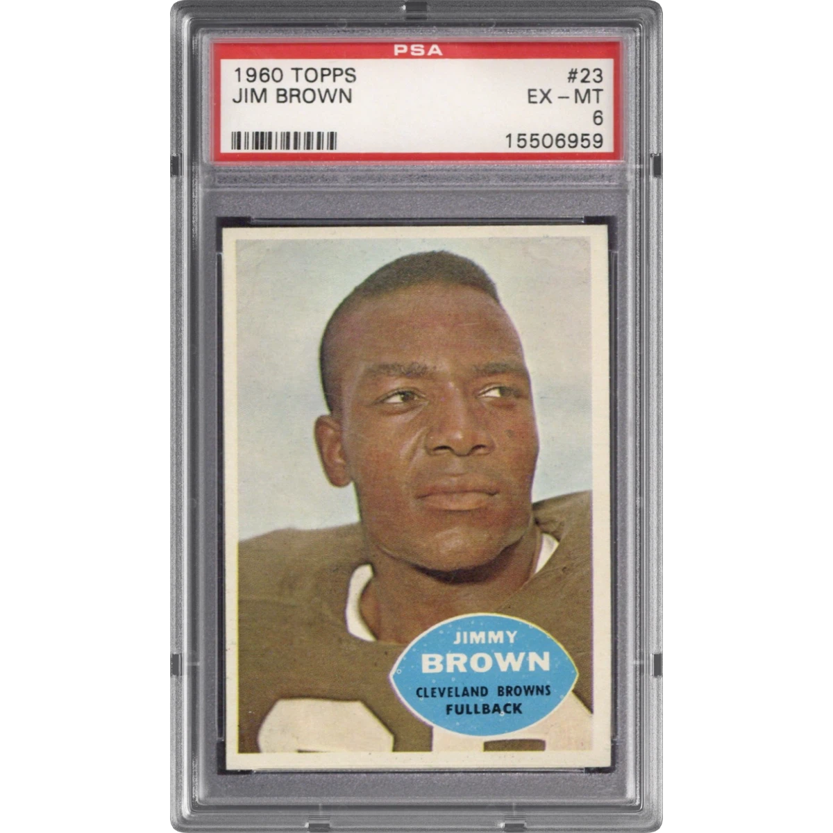 1960 Topps #23 Jim Brown (PSA 6 EX-MT)