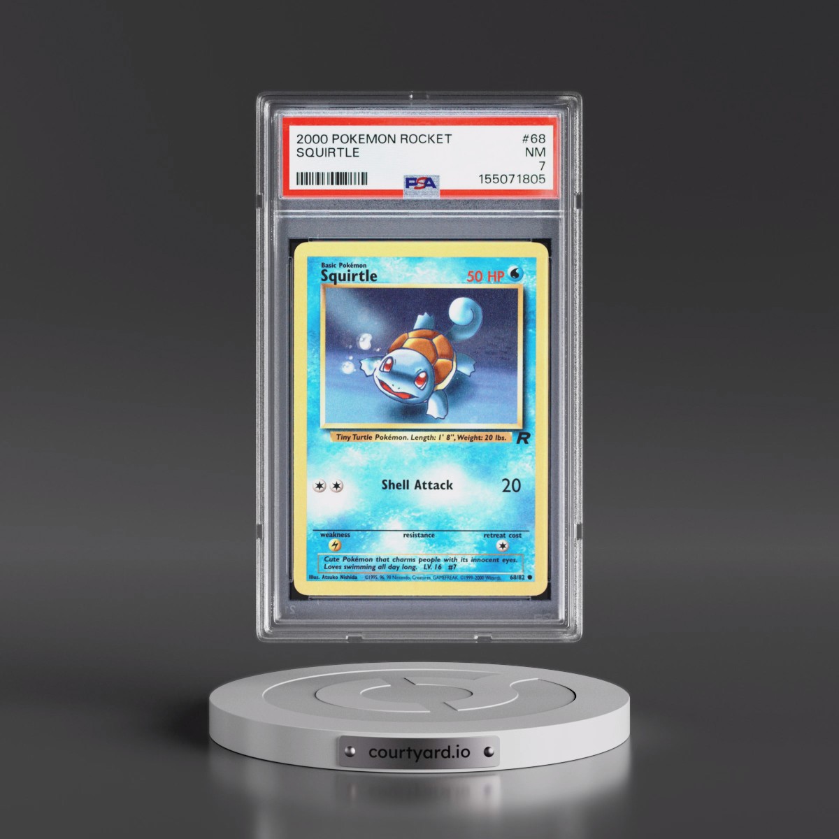 2000 Pokémon Rocket #68 Squirtle (PSA 7 NM)