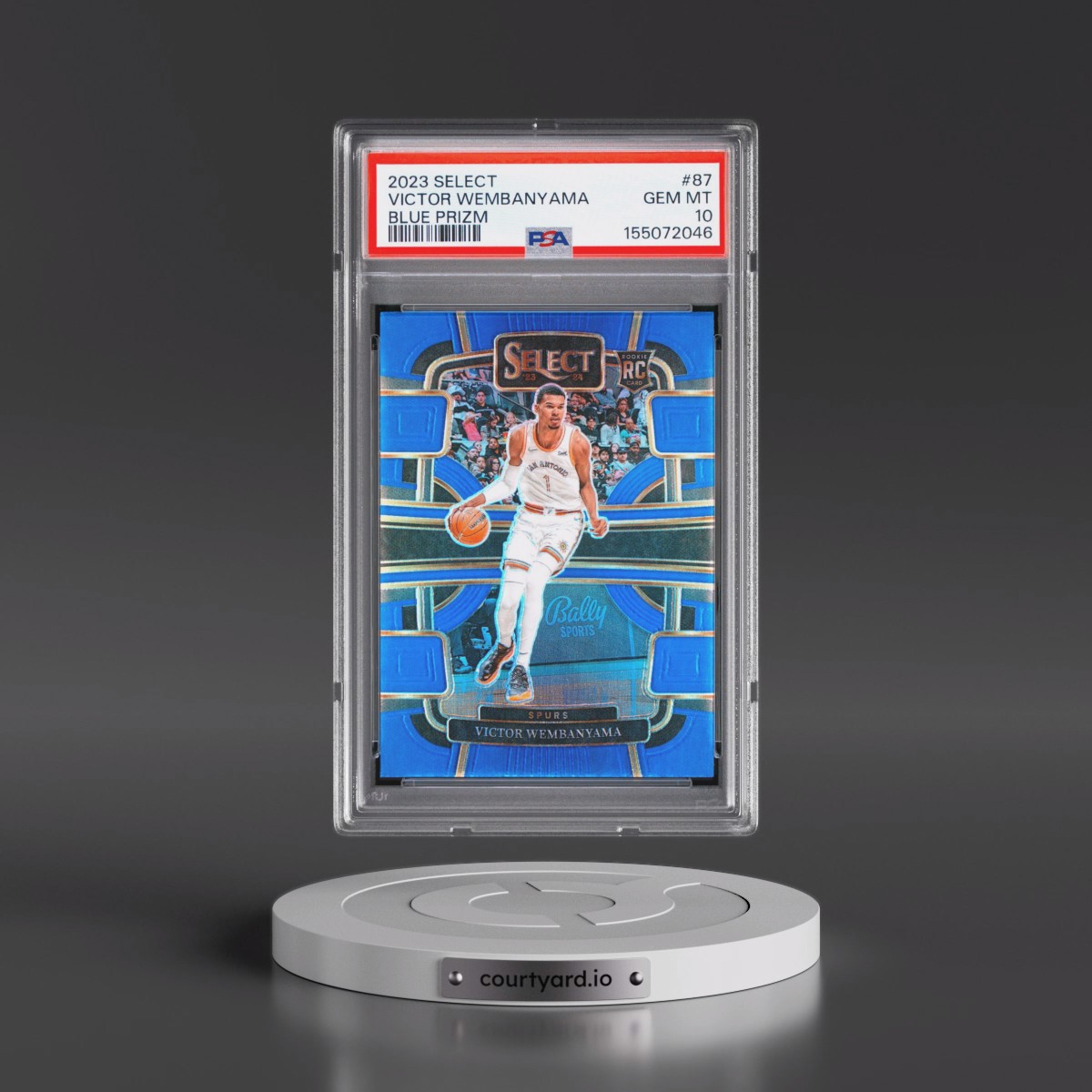2023 Panini Select #87 Victor Wembanyama - Blue Prizm (PSA 10 GEM MINT)