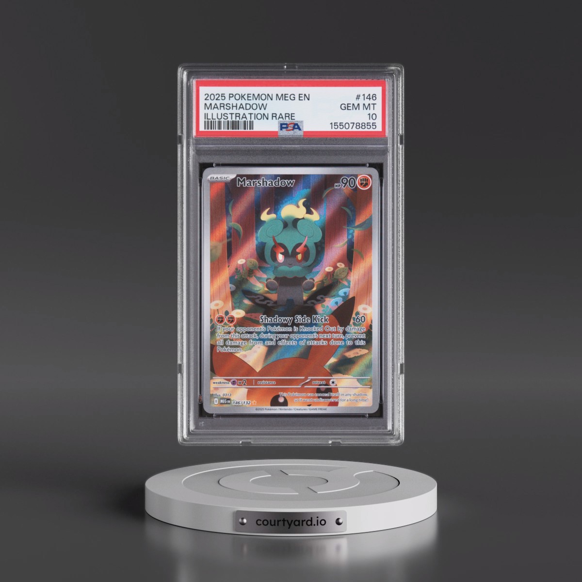 2025 Pokémon Meg EN-Mega Evolution #146 Marshadow - Illustration Rare (PSA 10 GEM MINT)
