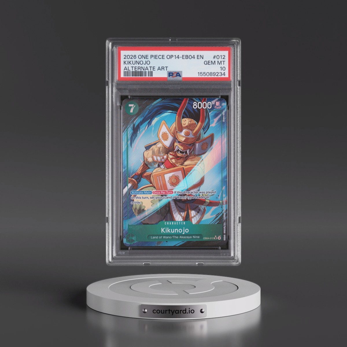 2026 One Piece OP14-EB04-the Azure Sea's Seven #012 Kikunojo - Alternate Art (PSA 10 GEM MINT)