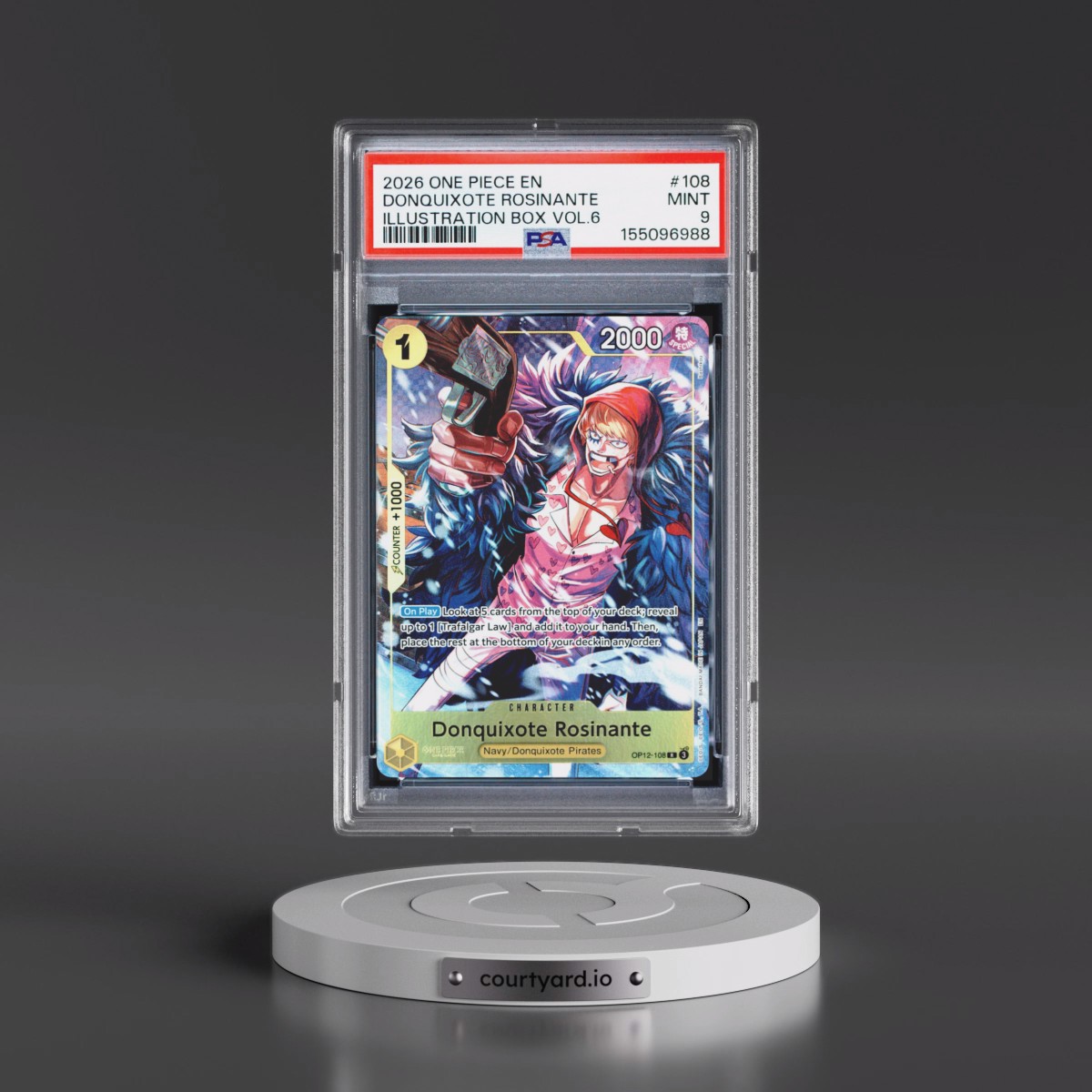 2026 One Piece Promos Donquixote Rosinante - Illustration Box Vol.6 #108 PSA 9