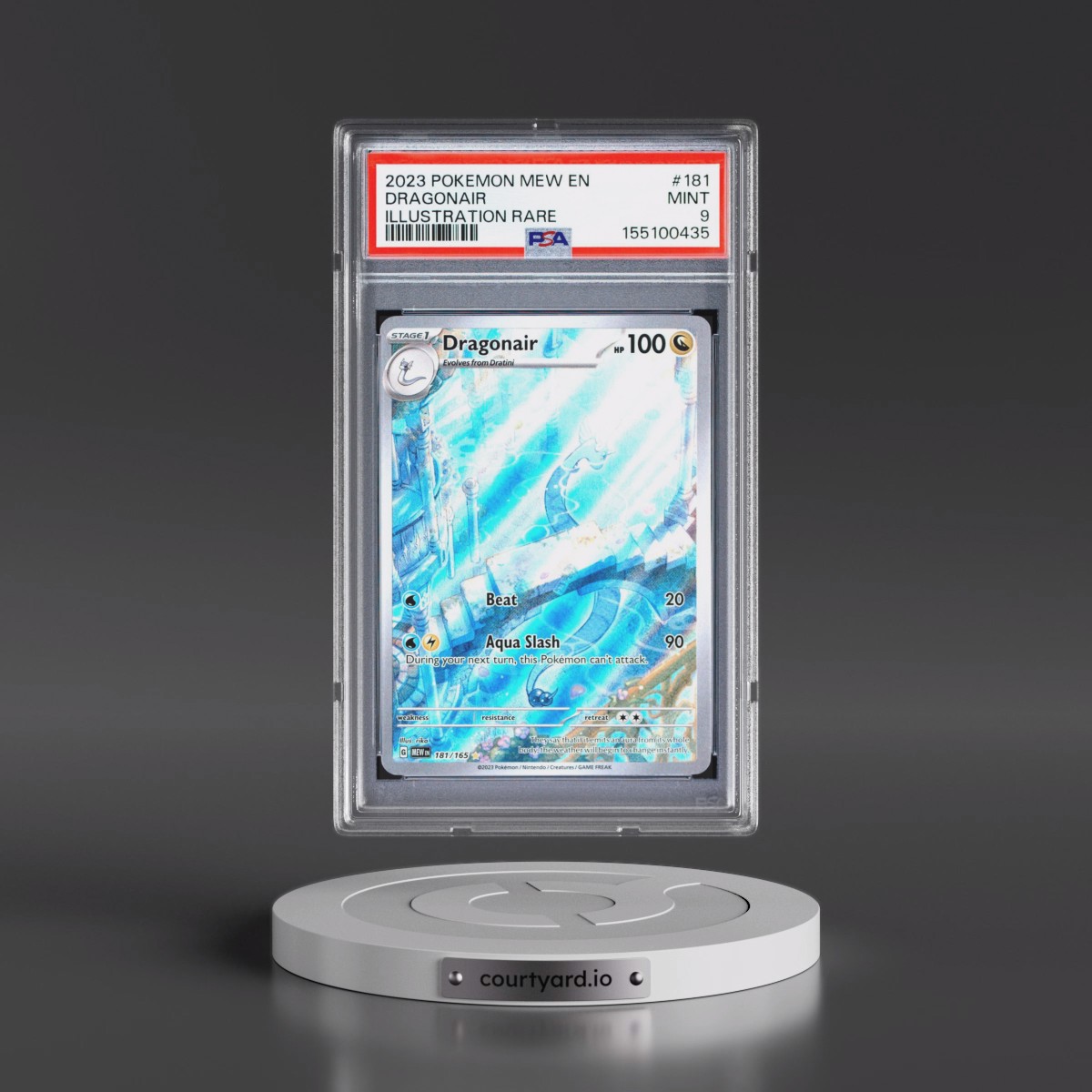 2023 Pokémon Mew EN-151 #181 Dragonair - Illustration Rare (PSA 9 MINT)