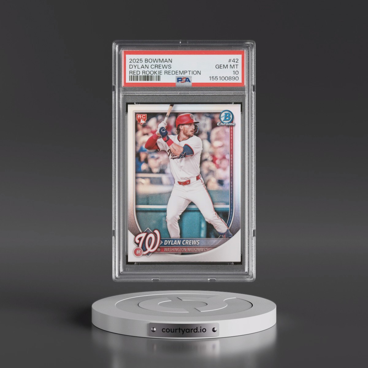 2025 Bowman #42 Dylan Crews - Red Rookie Redemption (PSA 10 GEM MINT)