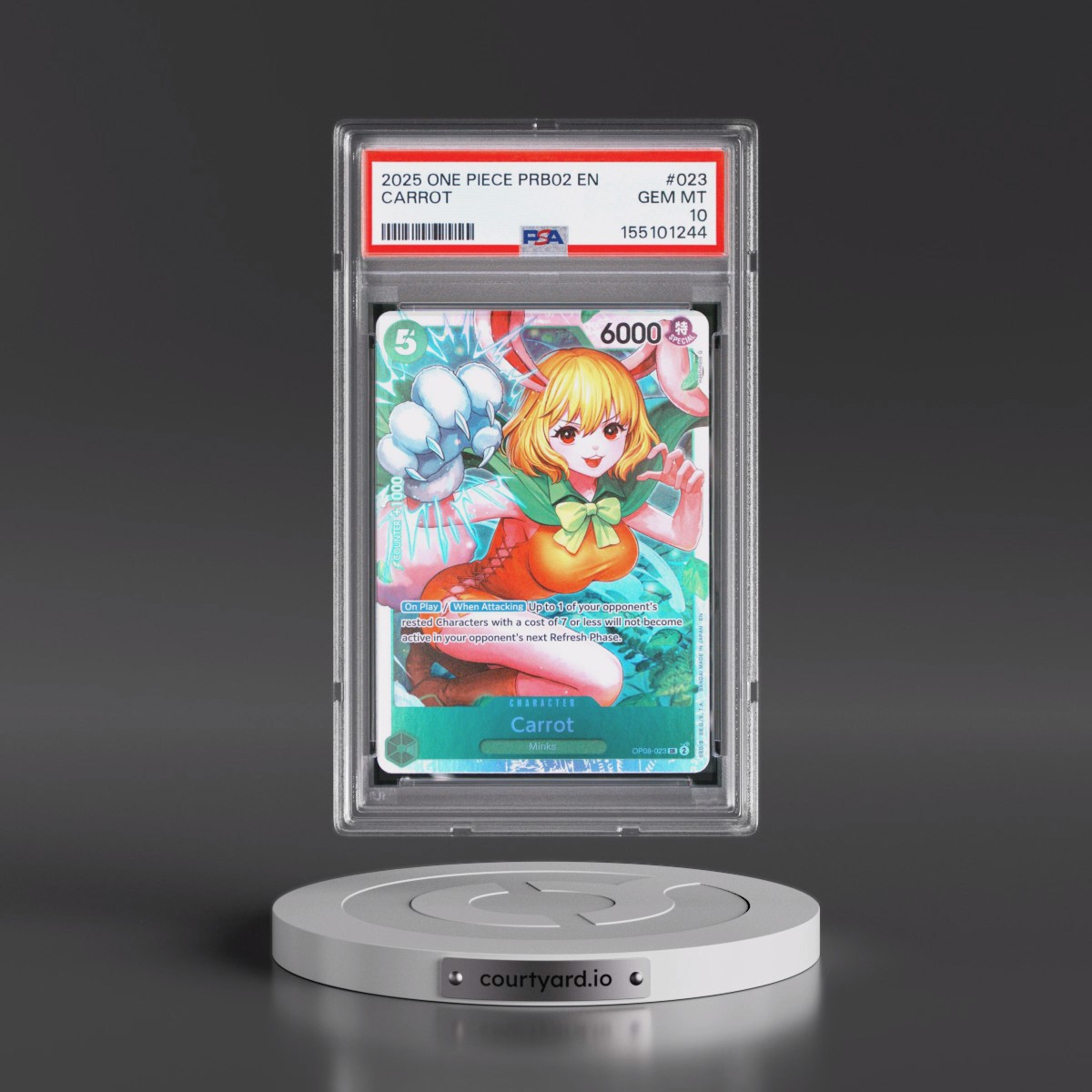 2025 One Piece PRB02-Premium Booster -One Piece Card the Best- Vol.2 #023 Carrot (PSA 10 GEM MINT)