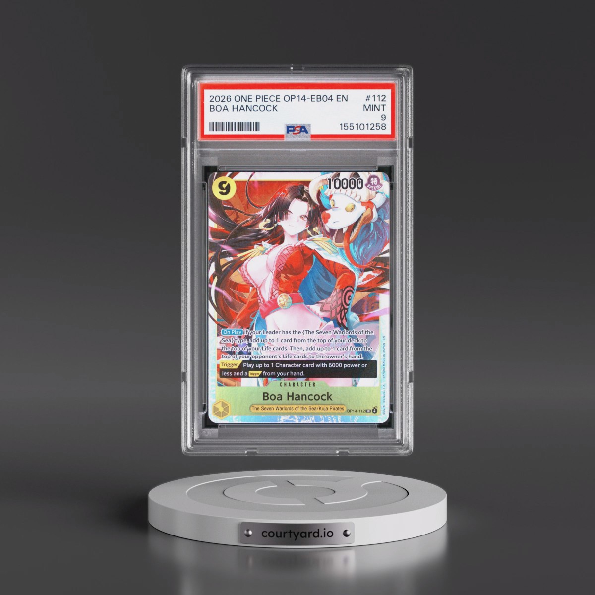 2026 One Piece OP14-EB04-the Azure Sea's Seven #112 Boa Hancock (PSA 9 MINT)