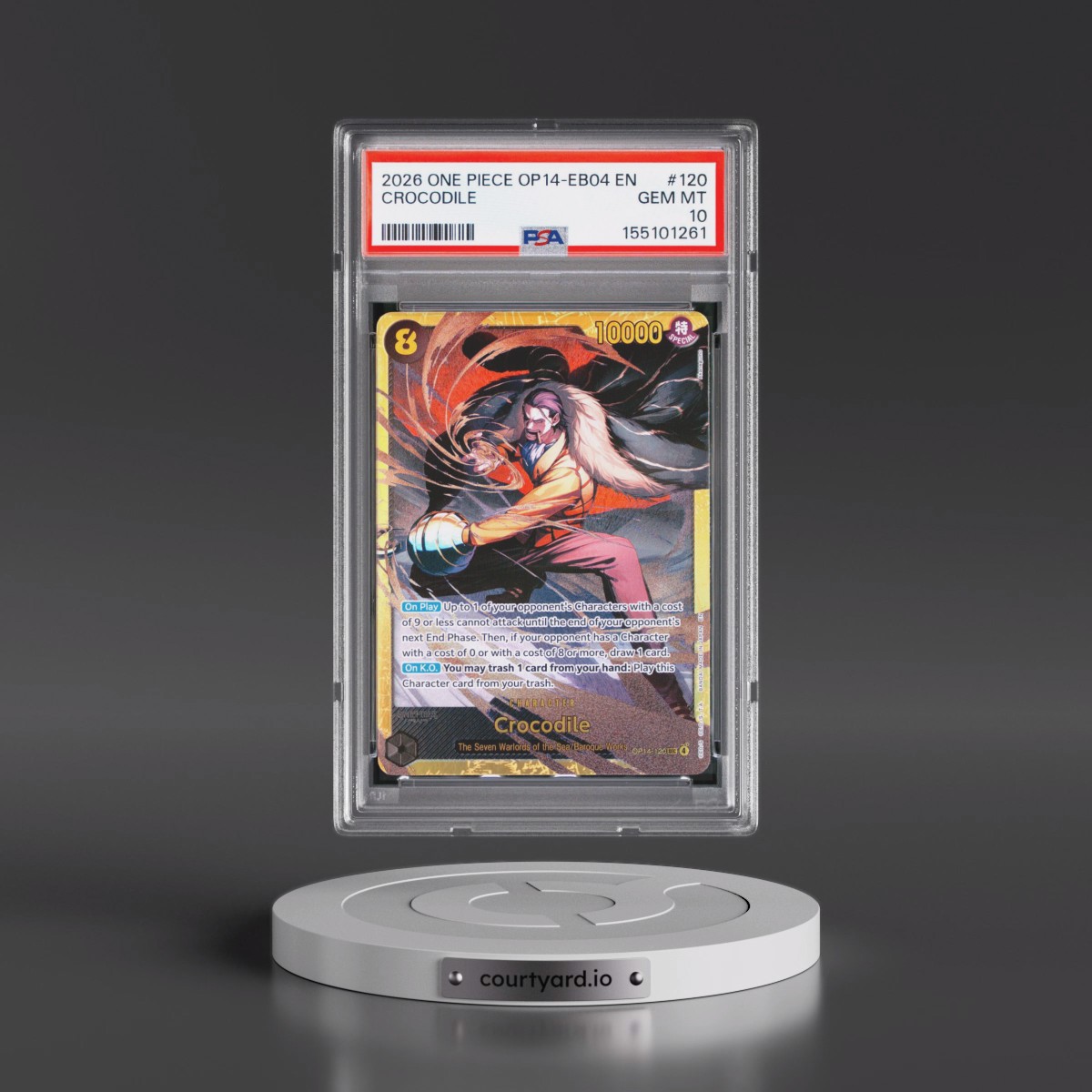 2026 One Piece OP14-EB04-the Azure Sea's Seven #120 Crocodile (PSA 10 GEM MINT)
