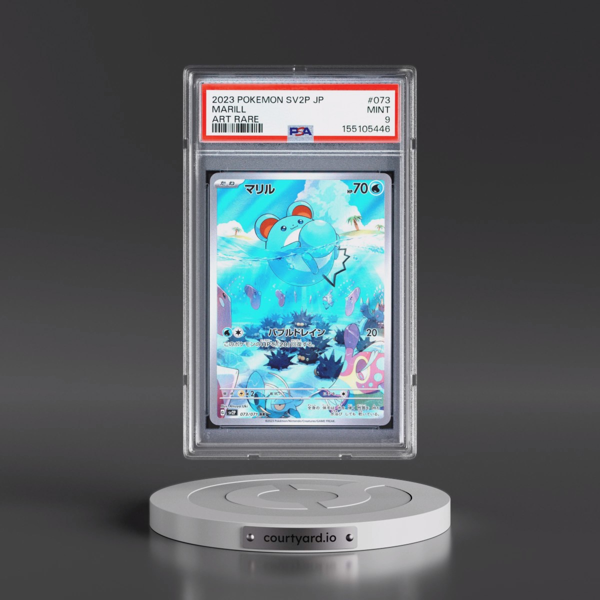 2023 Pokémon Sv2p-Snow Hazard #073 Marill - Art Rare (PSA 9 MINT)