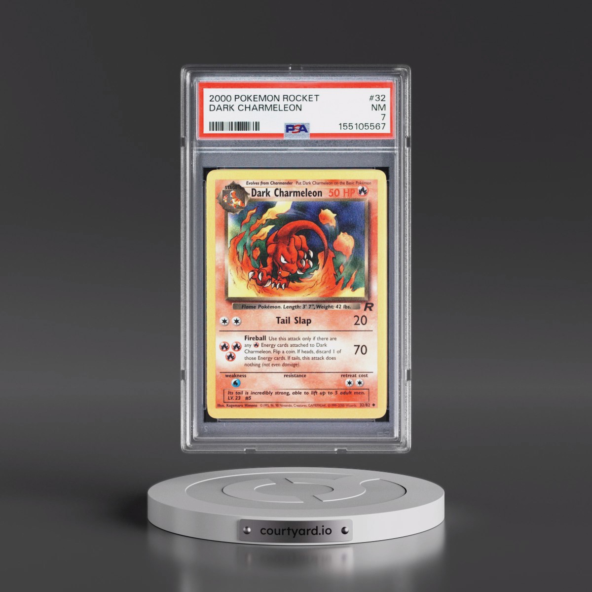 2000 Pokémon Rocket #32 Dark Charmeleon (PSA 7 NM)