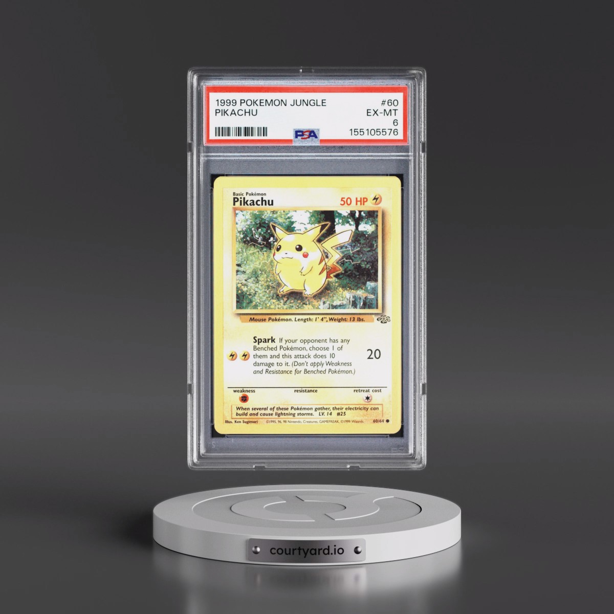 1999 Pokémon Jungle #60 Pikachu (PSA 6 EX-MT)