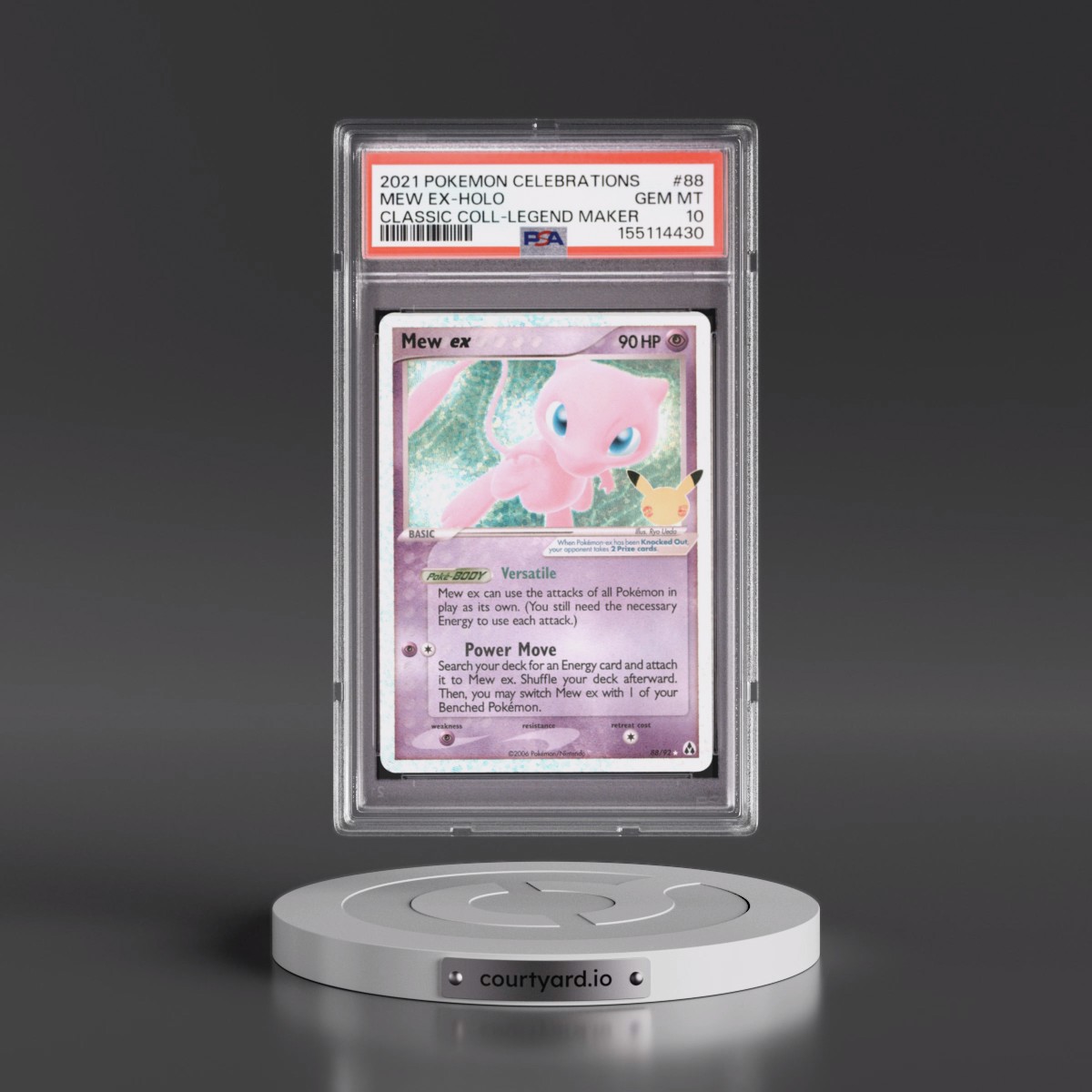 2021 Pokémon Celebrations Classic Collection Mew EX - Holo #88 PSA 10