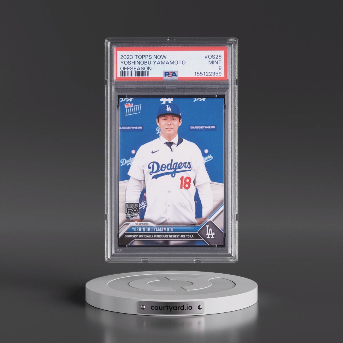 2023 Topps Now Offseason #OS25 Yoshinobu Yamamoto (PSA 9 MINT)