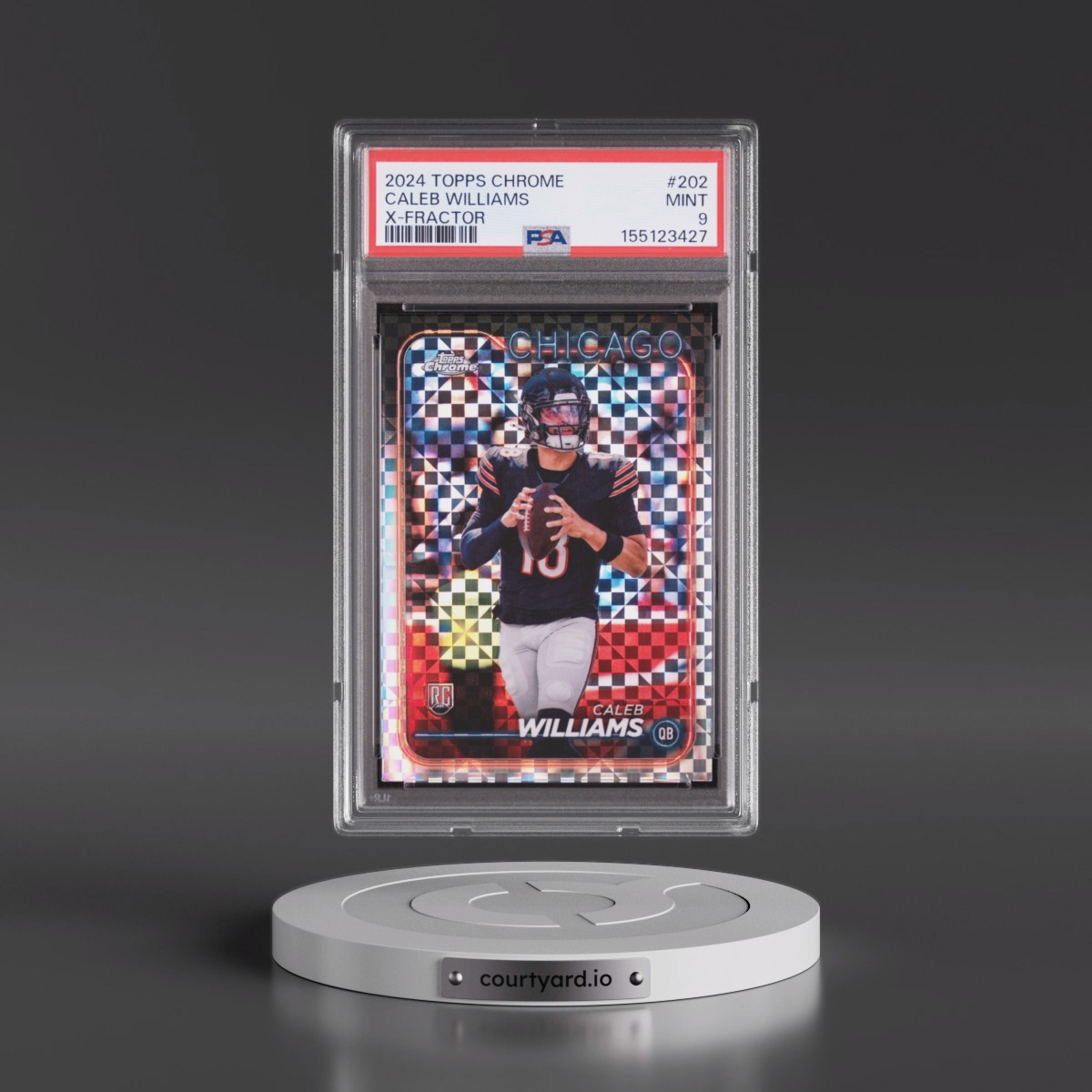 2024 Topps Chrome #202 Caleb Williams - X-Fractor (PSA 9 MINT)