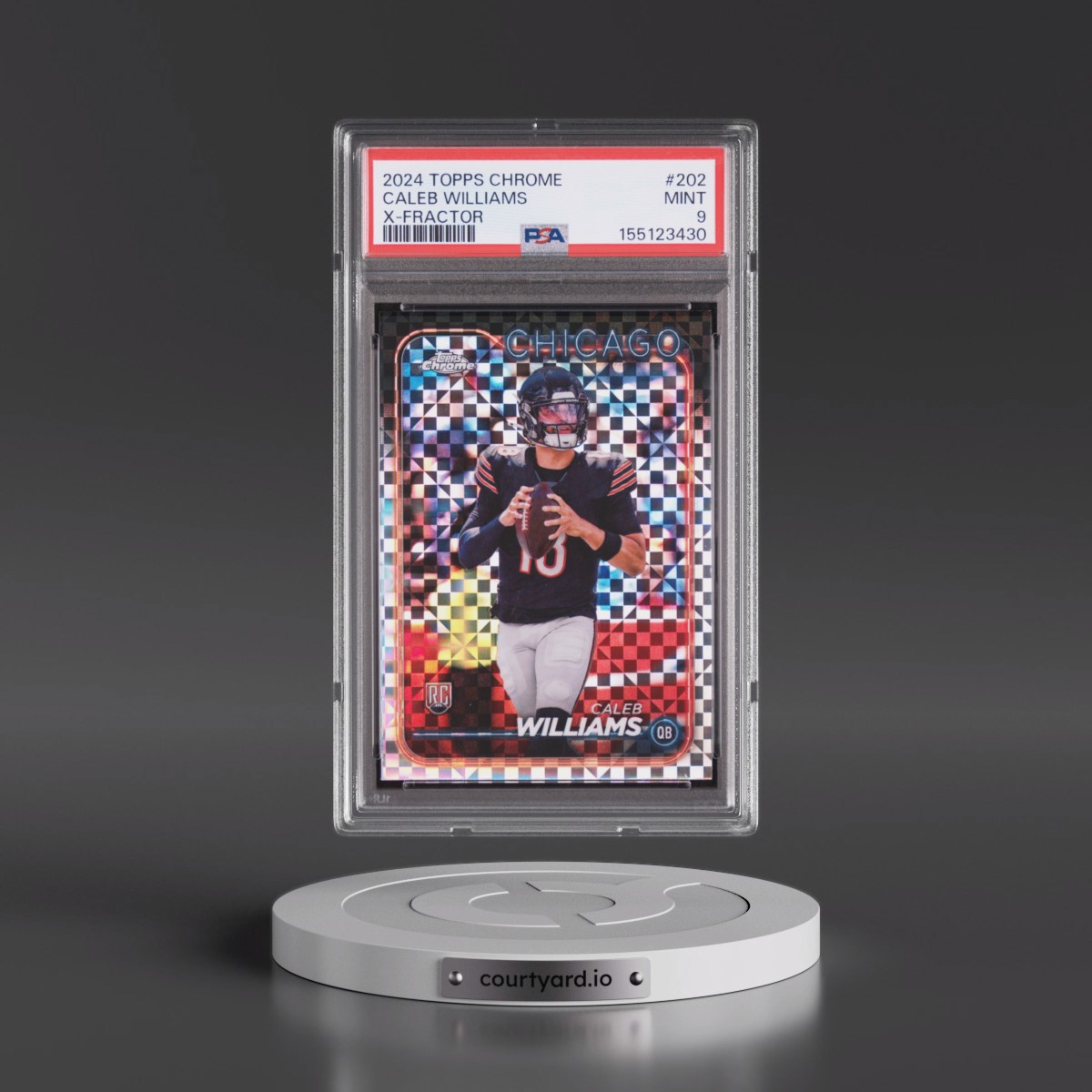 2024 Topps Chrome #202 Caleb Williams - X-Fractor (PSA 9 MINT)