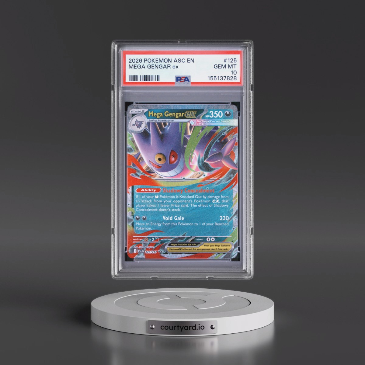 2026 Pokémon Asc EN-Ascended Heroes #125 Mega Gengar EX - Holo (PSA 10 GEM MINT)