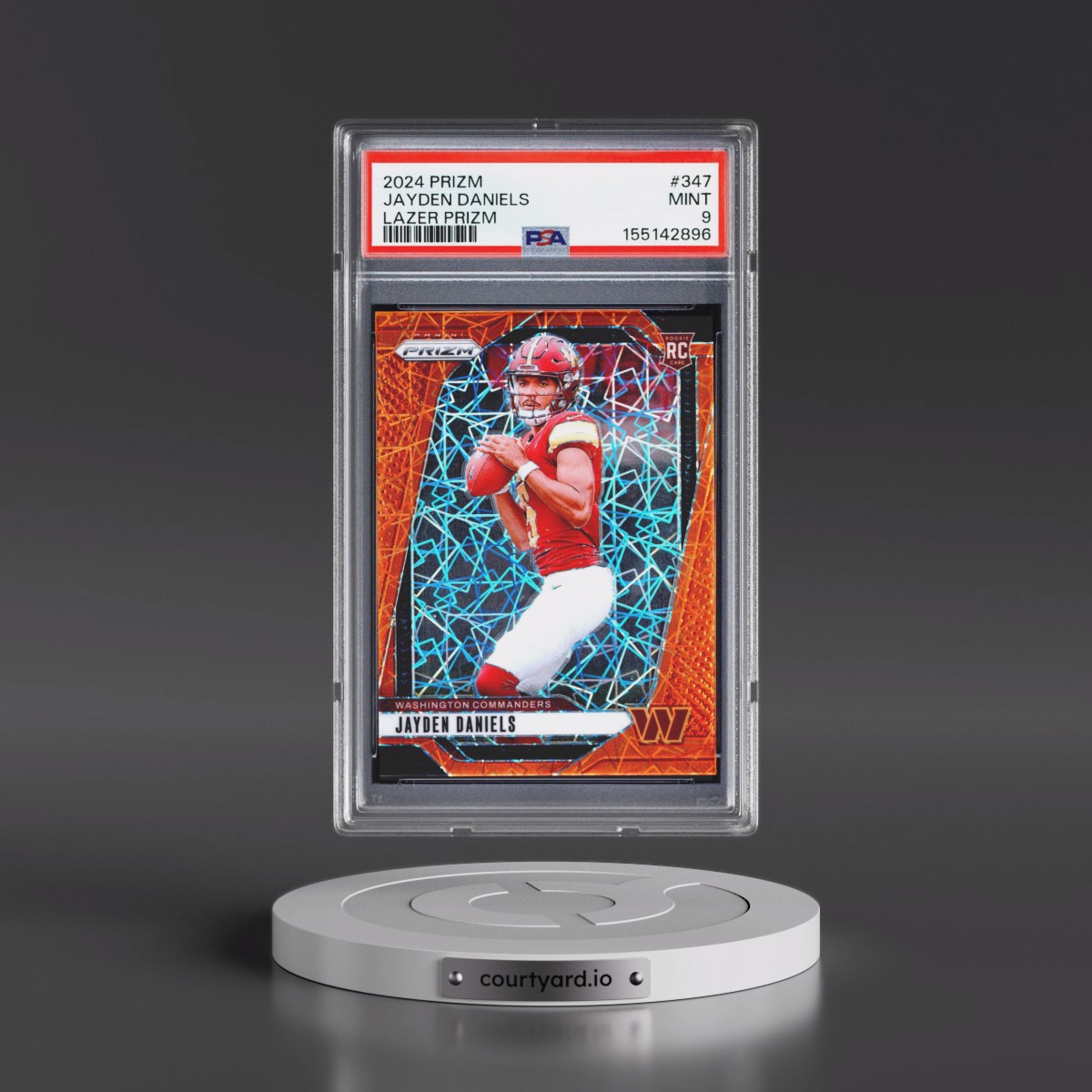 2024 Panini Prizm #347 Jayden Daniels - Lazer Prizm (PSA 9 MINT)