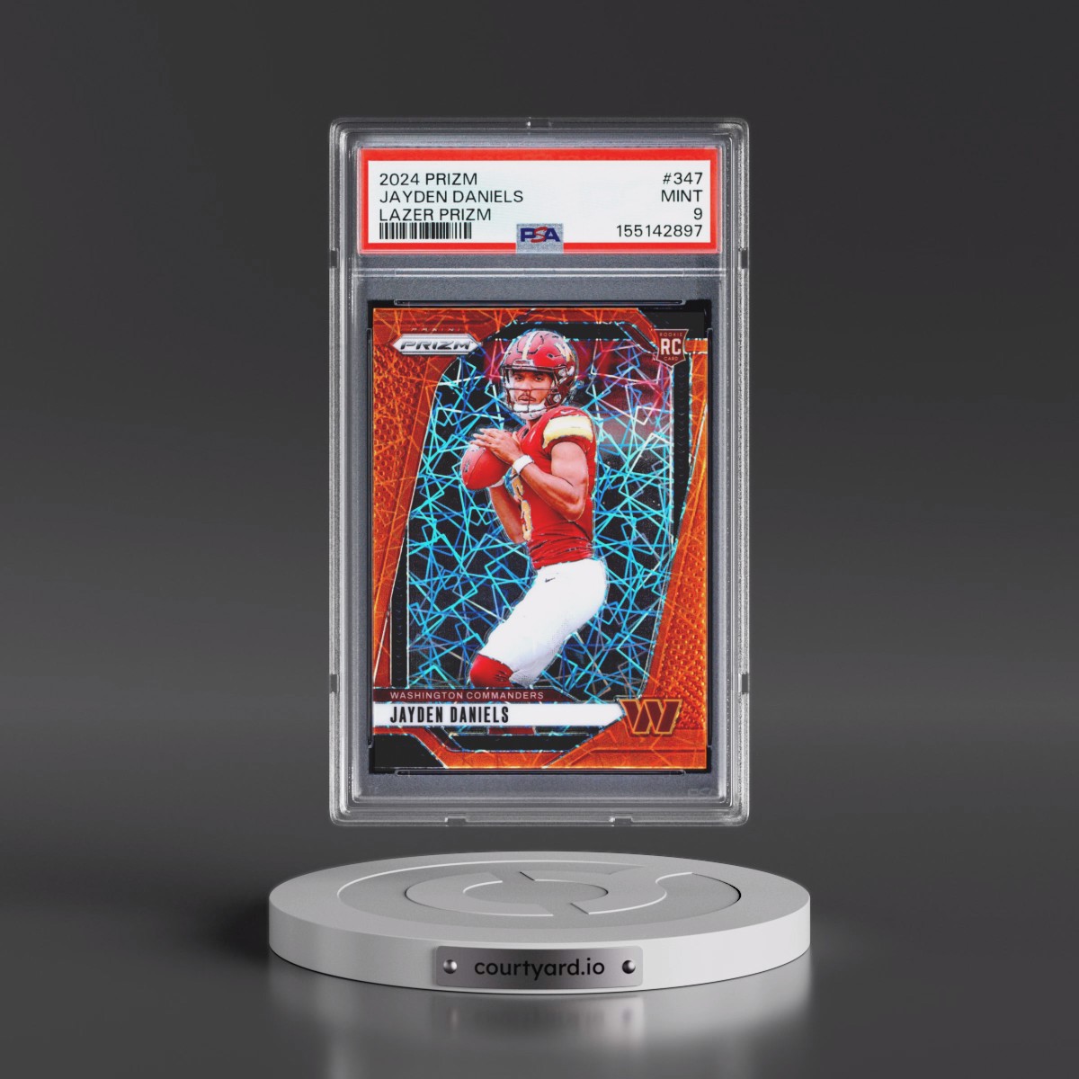 2024 Panini Prizm #347 Jayden Daniels - Lazer Prizm (PSA 9 MINT)