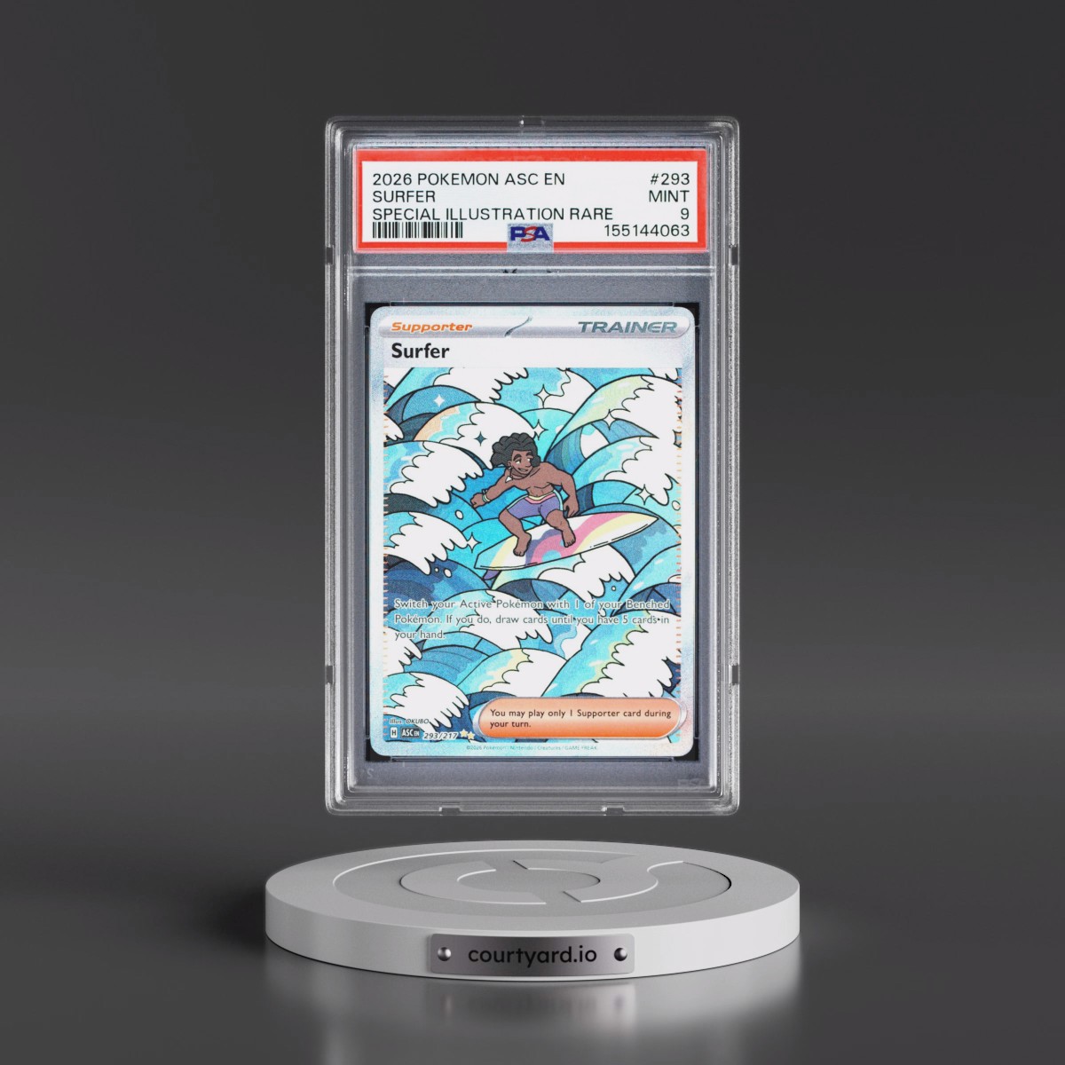 2026 Pokémon Asc EN-Ascended Heroes #293 Surfer - Special Illustration Rare (PSA 9 MINT)