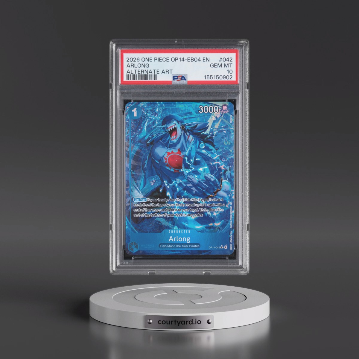 2026 One Piece OP14-EB04-the Azure Sea's Seven #042 Arlong - Alternate Art (PSA 10 GEM MINT)