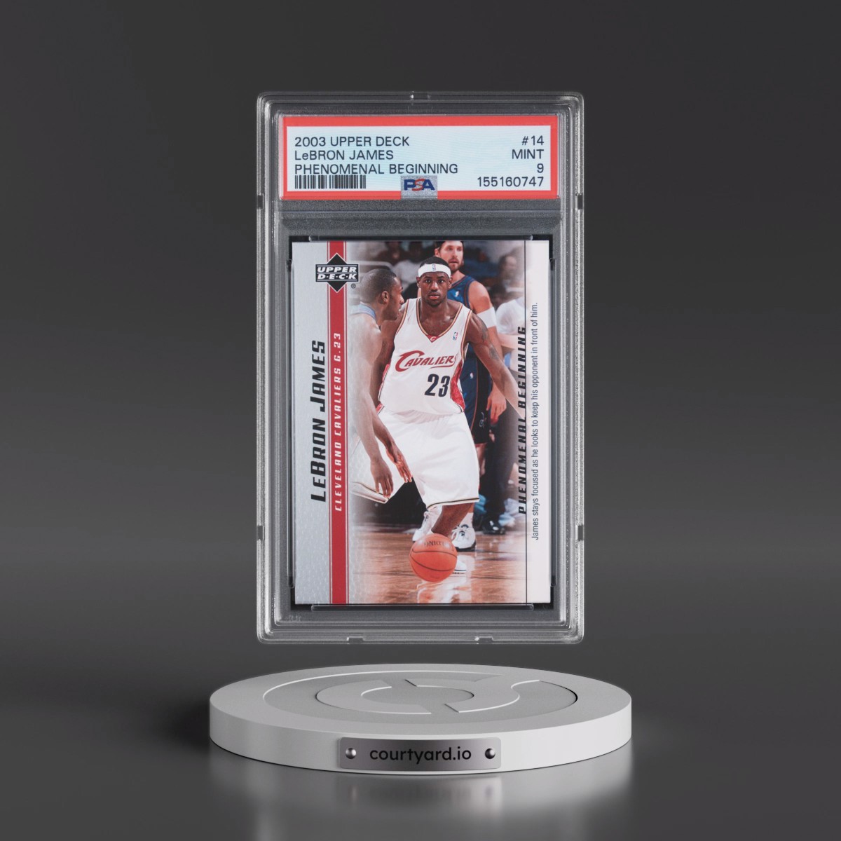 2003 Upper Deck Lebron James Phenomenal Beginnings #14 LeBron James (PSA 9 MINT)