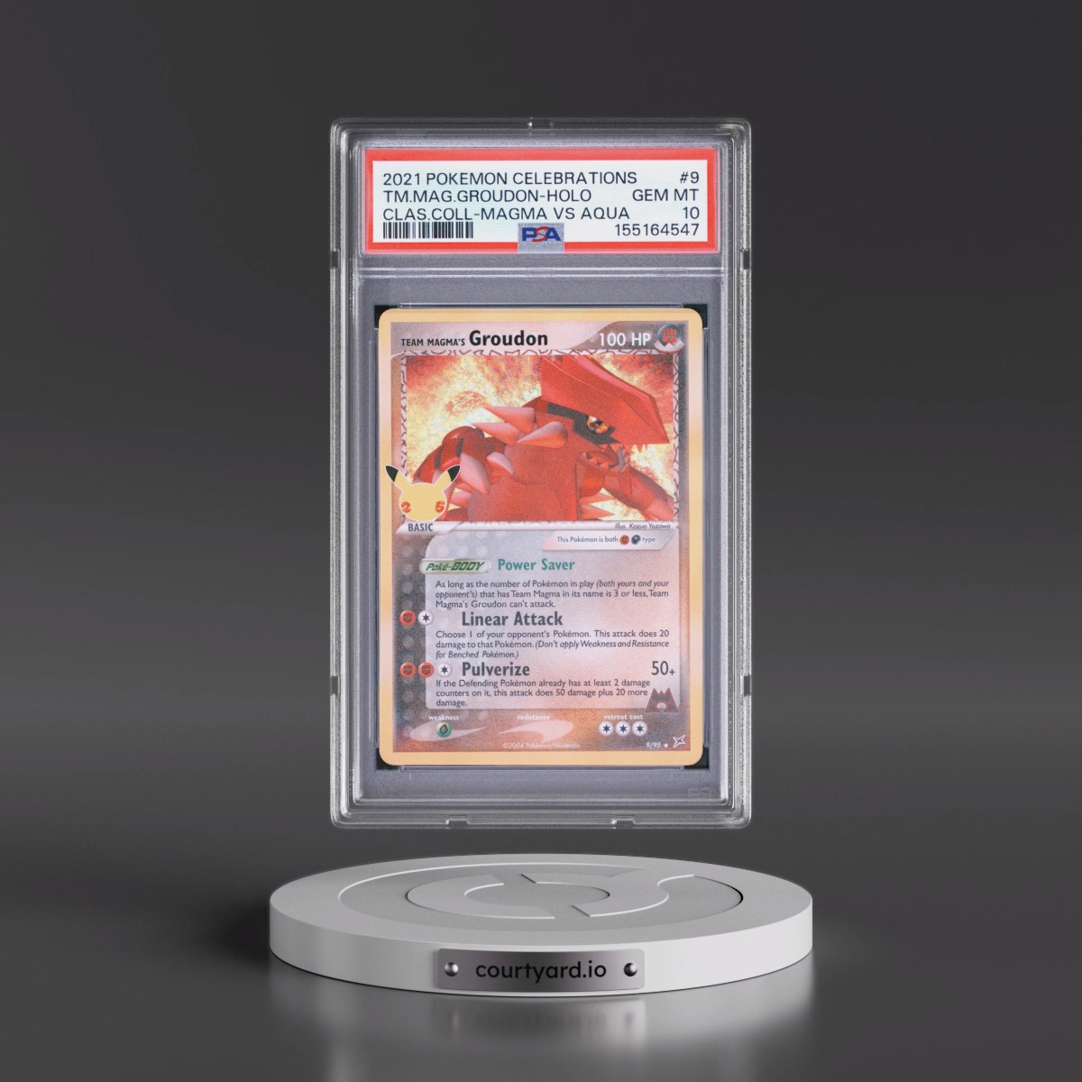 2021 Pokémon Celebrations Classic Collection #9 Team Magma's Groudon - Holo (PSA 10 GEM MINT)
