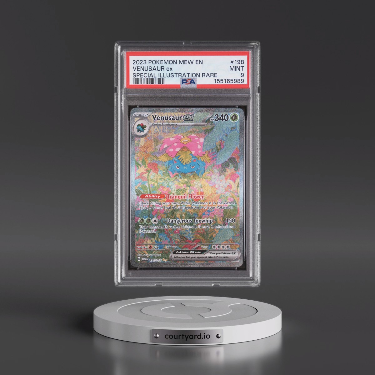 2023 Pokémon Mew EN-151 #198 Venusaur EX - Holo Special Illustration Rare (PSA 9 MINT)