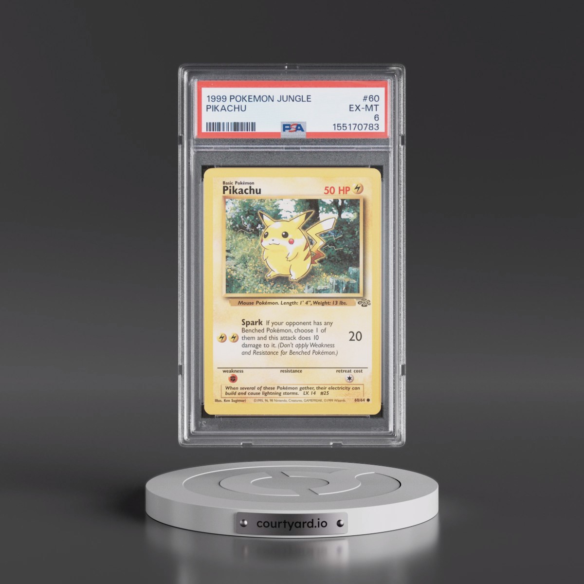 1999 Pokémon Jungle #60 Pikachu (PSA 6 EX-MT)