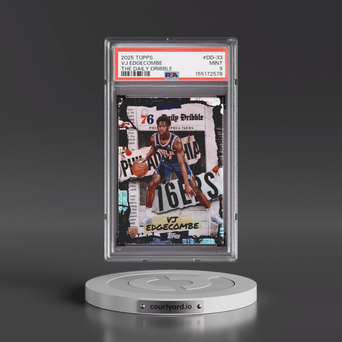 2025 Topps the Daily Dribble #DD-33 VJ Edgecombe (PSA 9 MINT)
