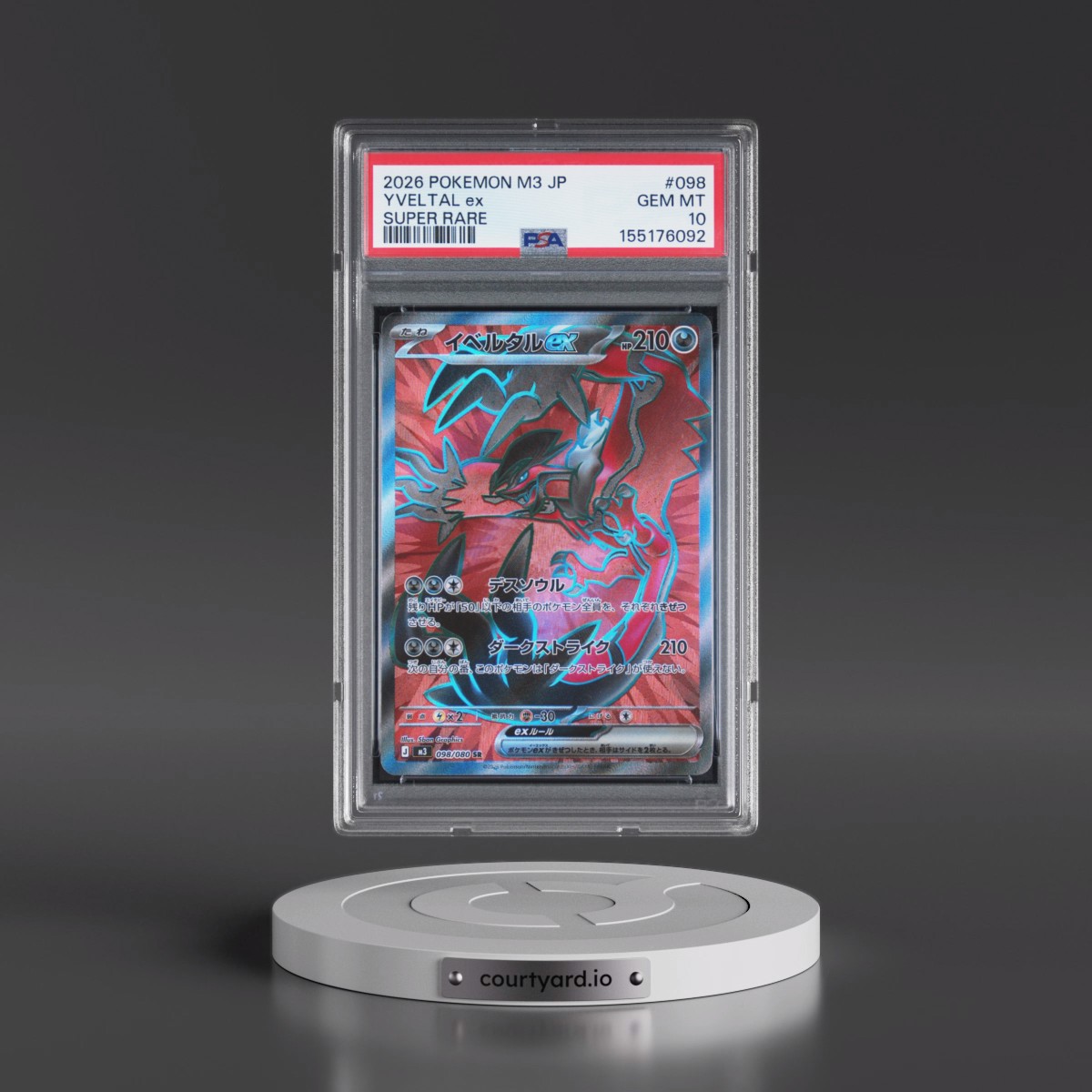 2026 Pokémon M3-Nullifying Zero #098 Yveltal EX - Holo Super Rare (PSA 10 GEM MINT)