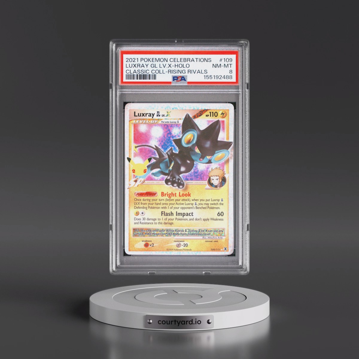 2021 Pokémon Celebrations Classic Collection #109 Luxray GL LV.X - Holo (PSA 8 NM-MT)