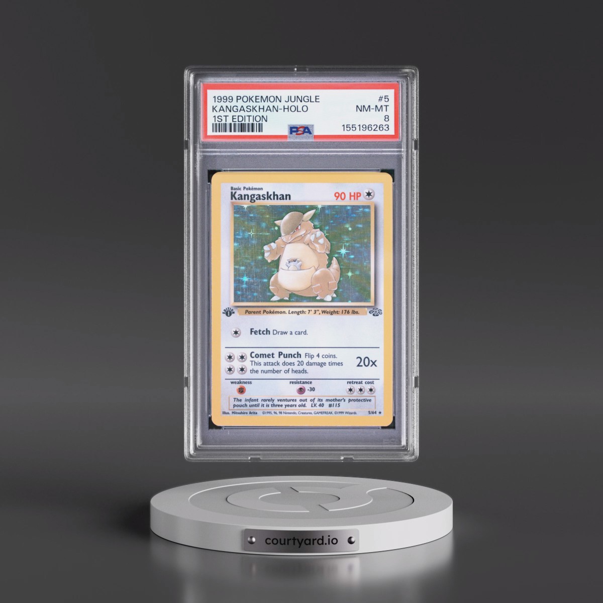 1999 Pokémon Jungle #5 Kangaskhan - 1st Edition Holo (PSA 8 NM-MT)