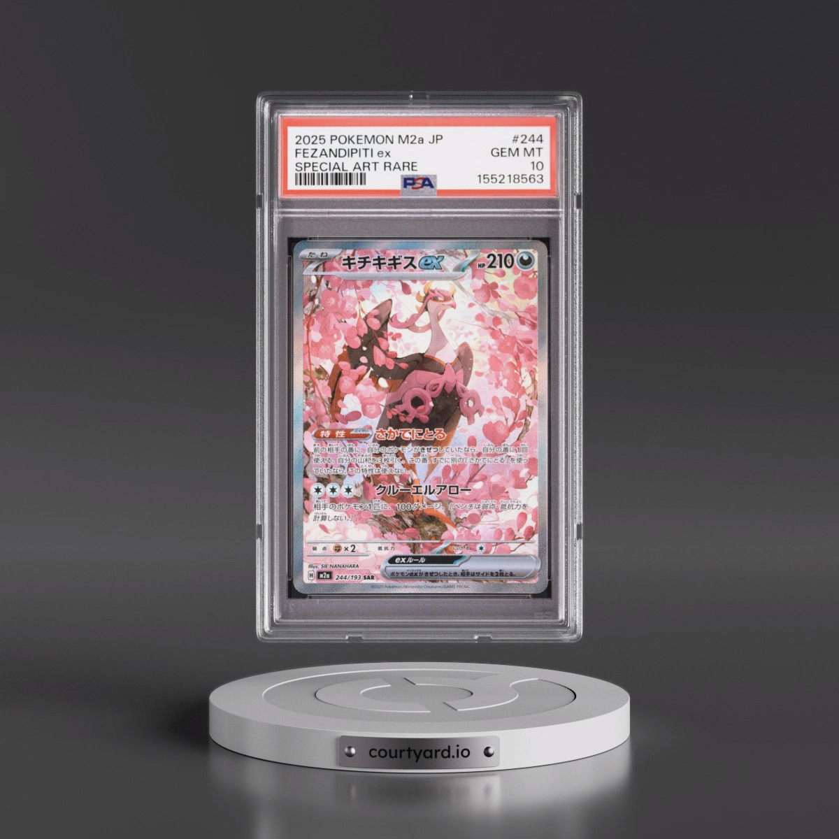 2025 Pokémon M2a-Mega Dream EX #244 Fezandipiti EX - Holo Special Art Rare (PSA 10 GEM MINT)