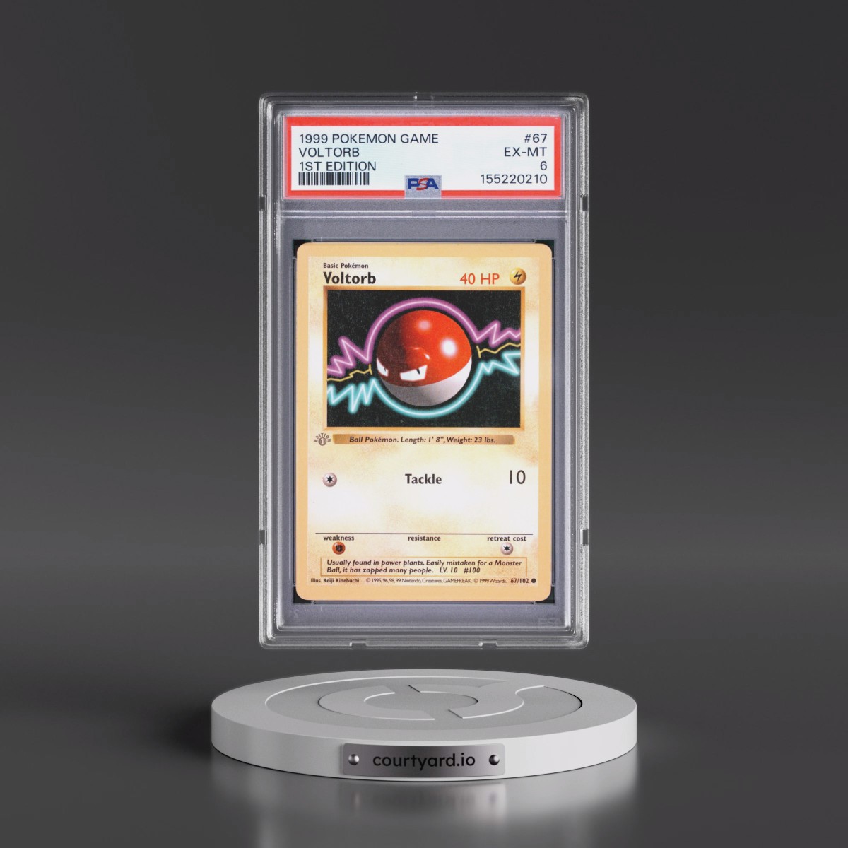 1999 Pokémon Game #67 Voltorb - 1st Edition (PSA 6 EX-MT)