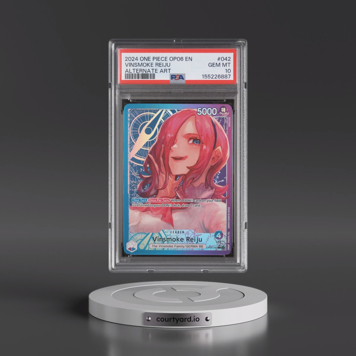 2024 One Piece OP06-Wings of the Captain #042 Vinsmoke Reiju - Alternate Art (PSA 10 GEM MINT)