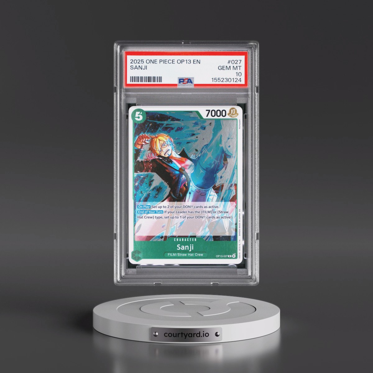 2025 One Piece OP13-Carrying on His Will #027 Sanji (PSA 10 GEM MINT)