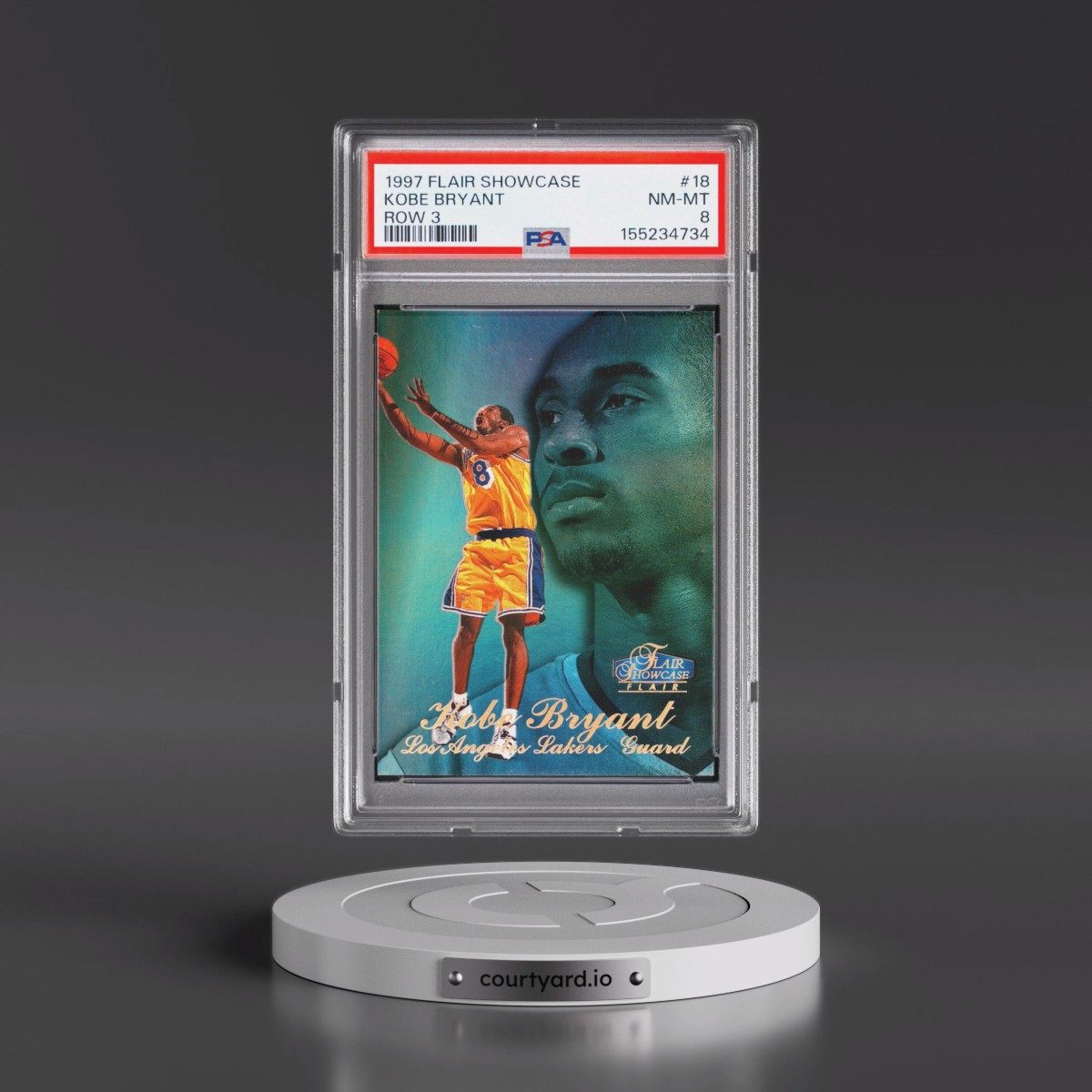 1997 Flair Showcase Kobe Bryant - Row 3 #18 PSA 8