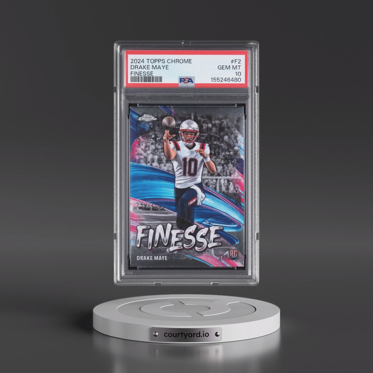 2024 Topps Chrome Finesse #F2 Drake Maye (PSA 10 GEM MINT)