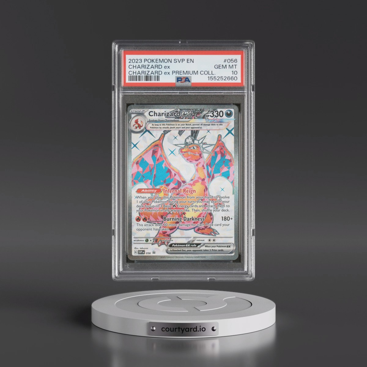 2023 Pokémon Svp EN-SV Black Star Promo #056 Charizard EX - Holo Charizard EX Premium Collection (PSA 10 GEM MINT)